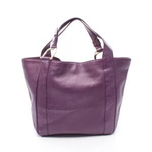 Gucci GUCCI Greenwich Metallic Tote Bag Handbag Leather Women's Purple 257051